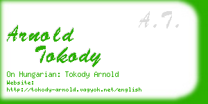 arnold tokody business card